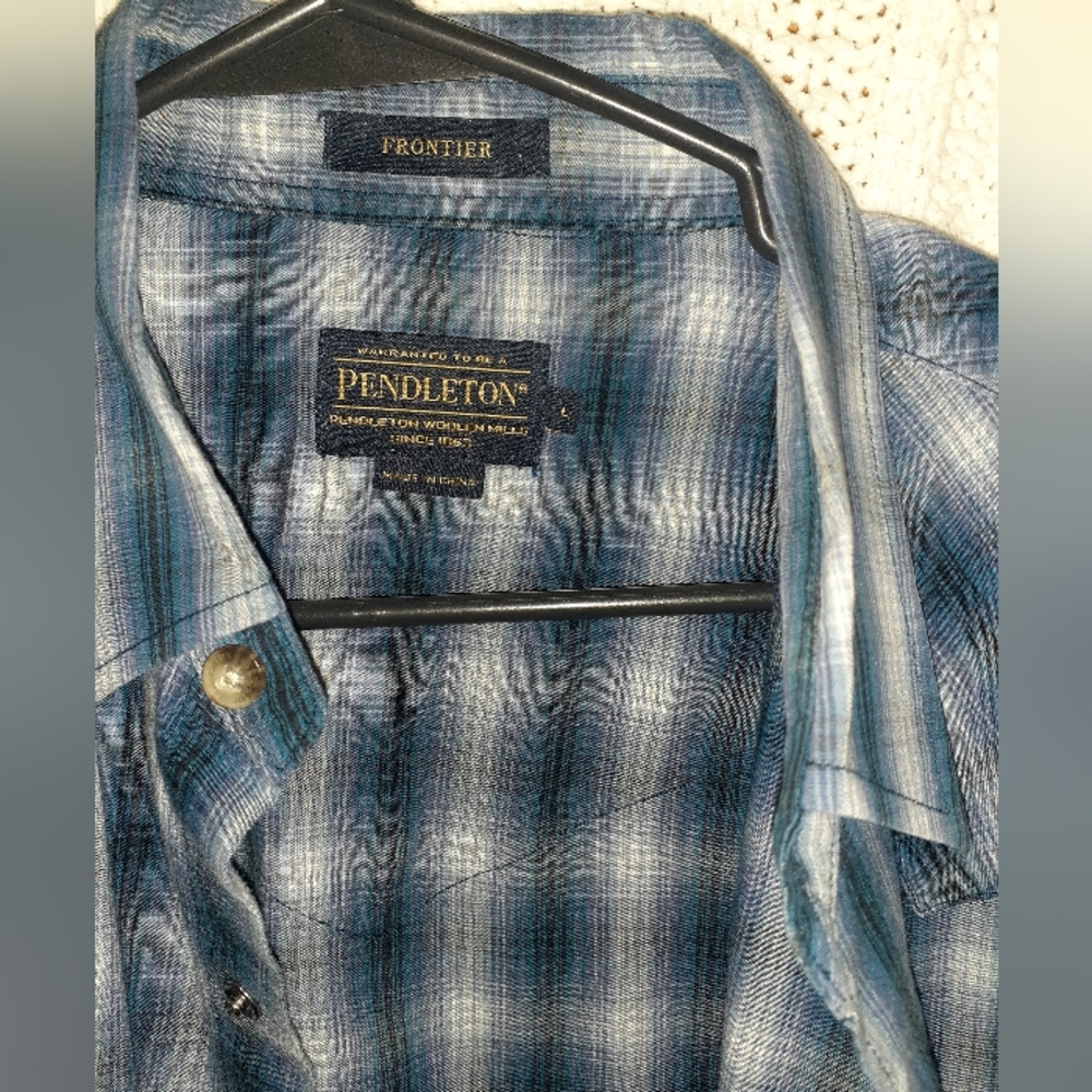 Large Pendleton Snap Button Down - image 2